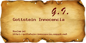 Gottstein Innocencia névjegykártya
